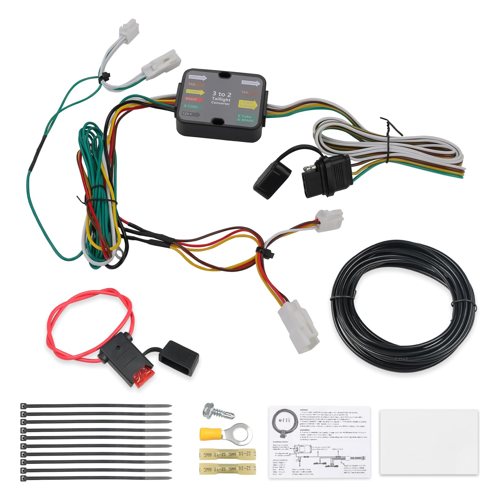 WATERWICH 4-Pin Trailer Wiring Harness Compatible with Toyota Avalon 2011-2012, Venza 2009-2017, Camry Hybrid 2007-2011, Camry Except SE 2010-2011