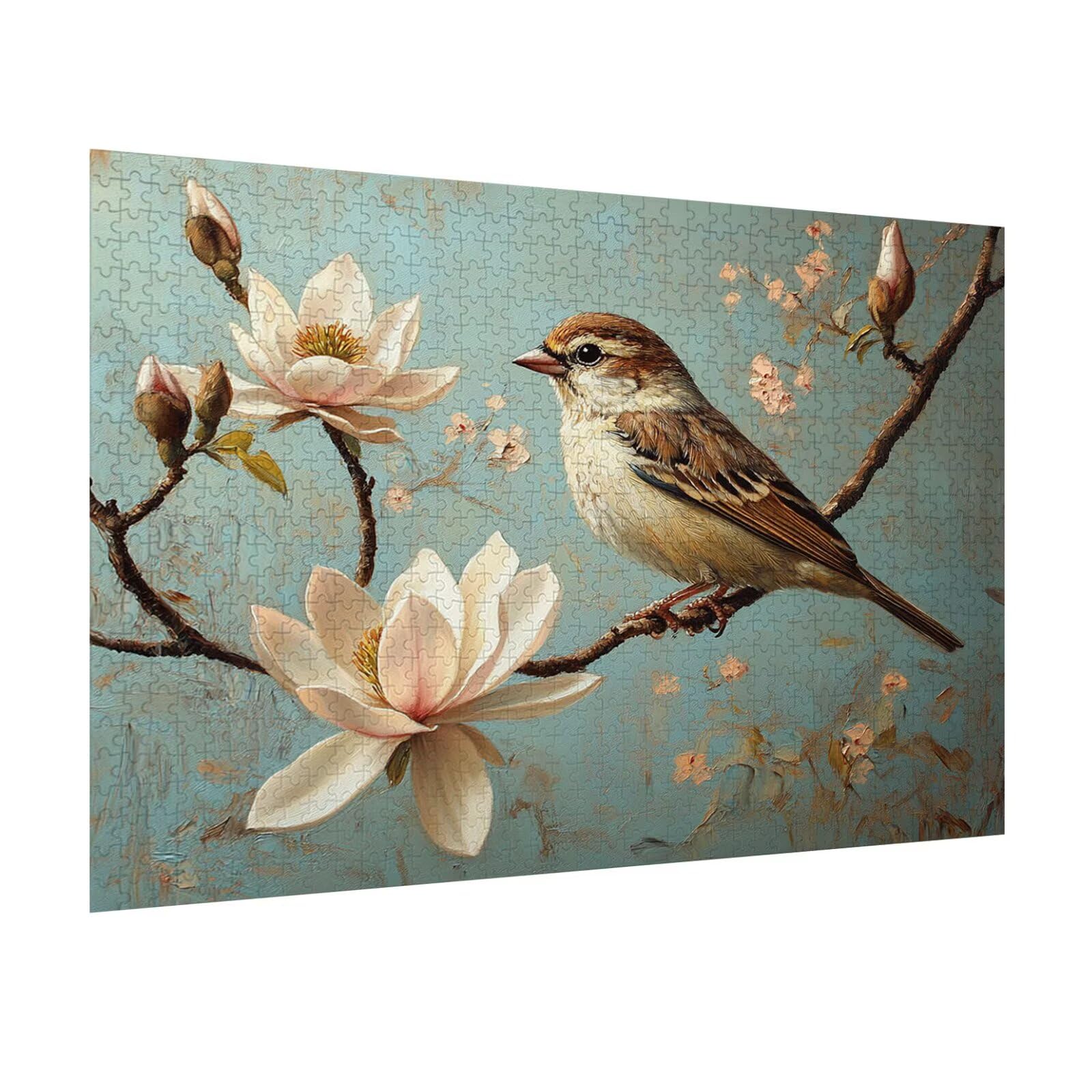 Puzzle 1500 elementów dla dorosłych, 3D, kwiaty, drewniane puzzle, N-310