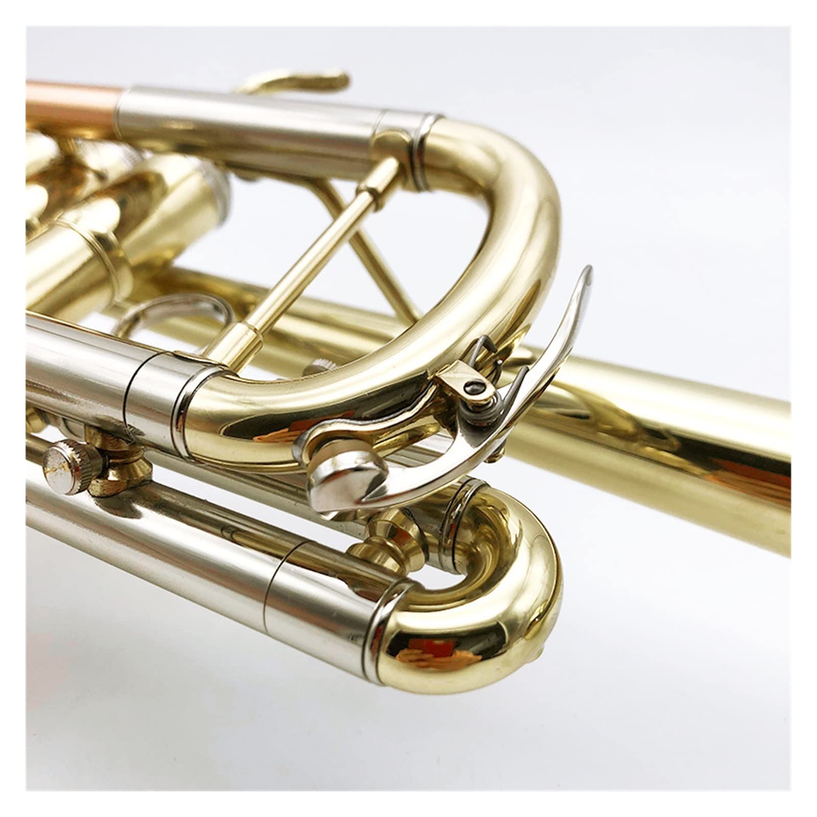 Trójtonowa Trąbka Treble C Dla Dorosłych, Początkujący, Mosiężny Instrument Dęty Zachodni Dla Początkujących Student Trąbka