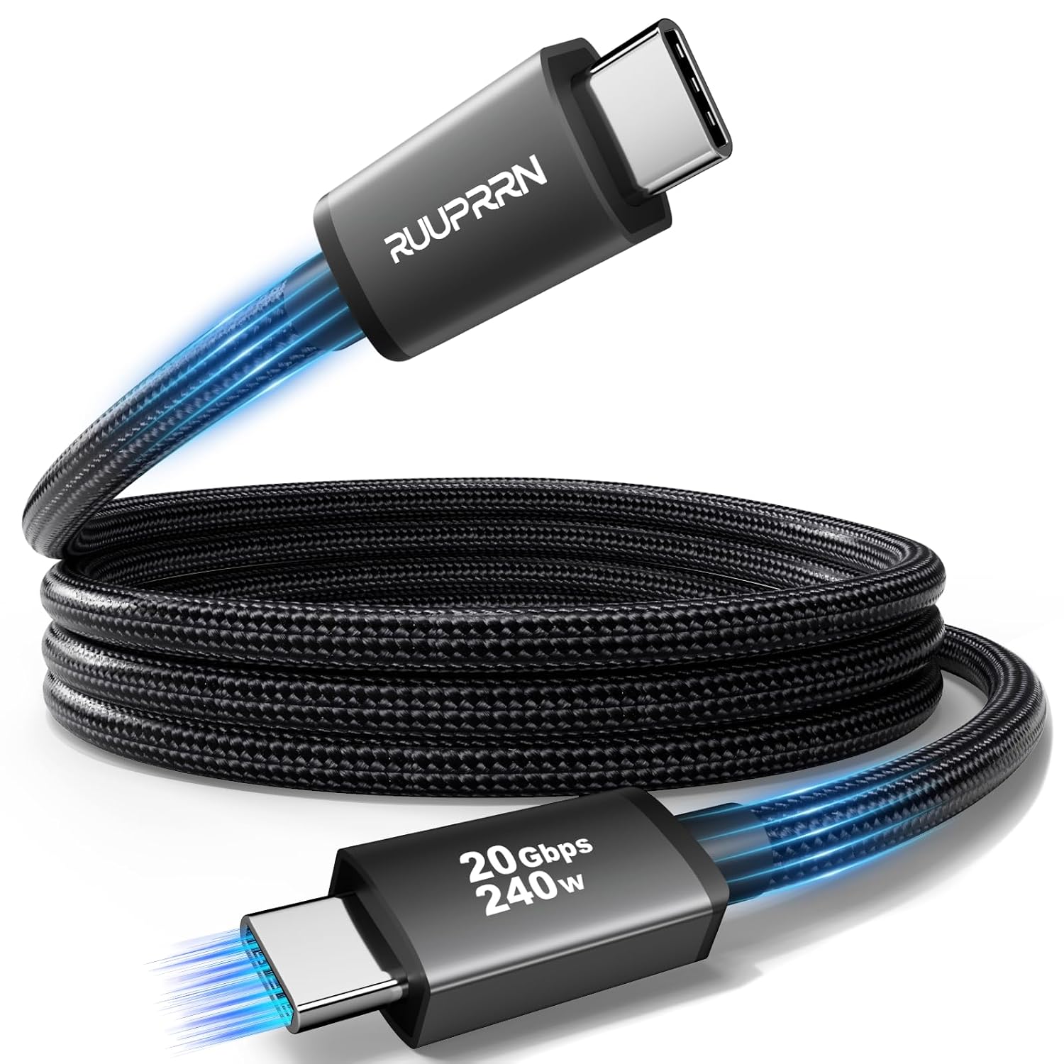 USB C Monitor Data Cable 3.3FT 8K@30Hz, 4K@144Hz, 20Gbps, 240W PD