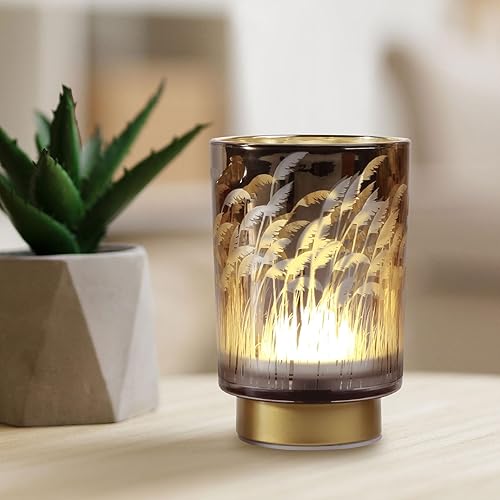 Miniatura 16 de Eywamage Pequeña lámpara de mesa con pilas con control remoto, lámpara de cristal inalámbrica de ciervo del bosque para dormitorio, sala de estar,