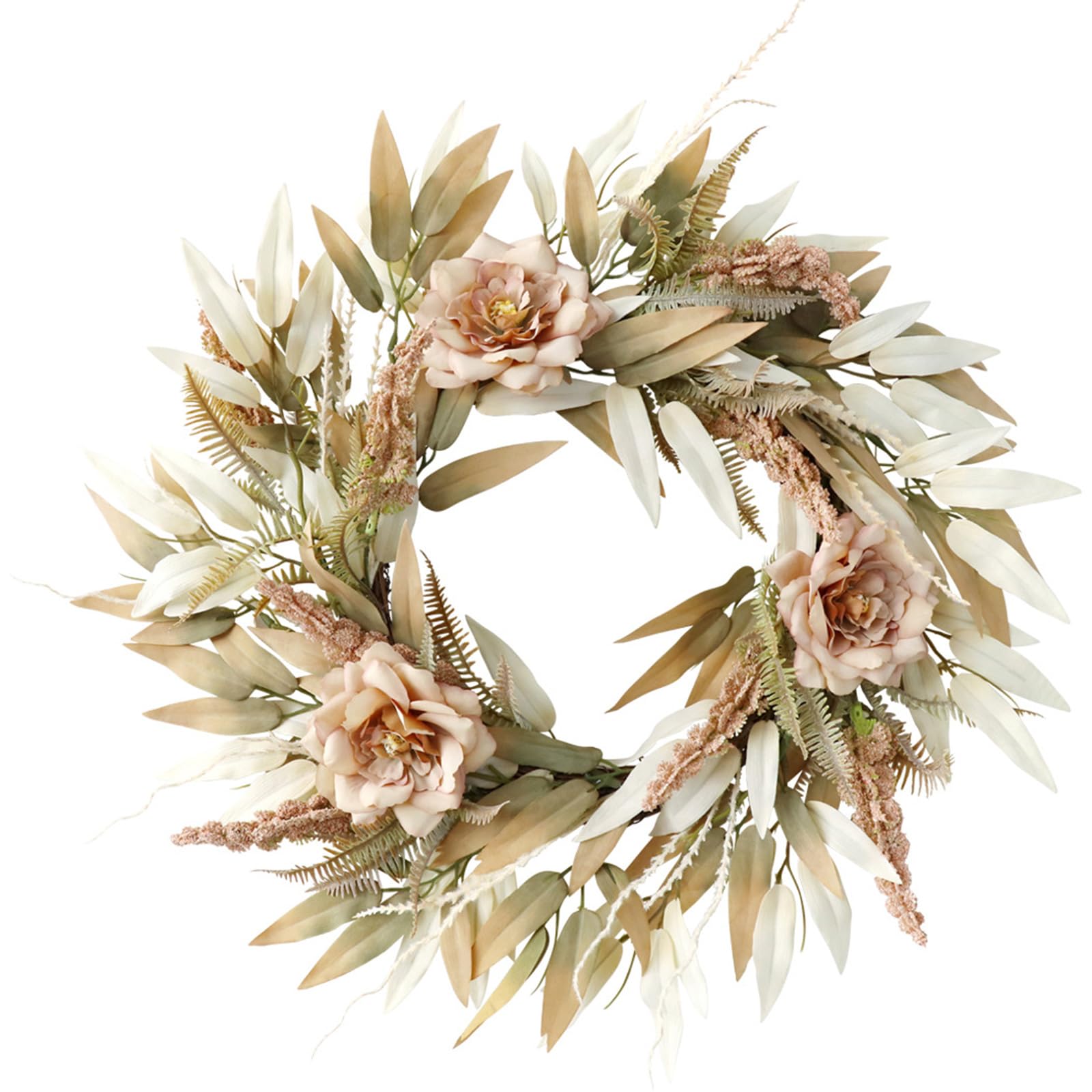 Xinsheinelry Thanksgiving Wreath Artificial Peony Flower, Autumn for Front Door Window Garden Thanksgiving Decorations Artificial Flower