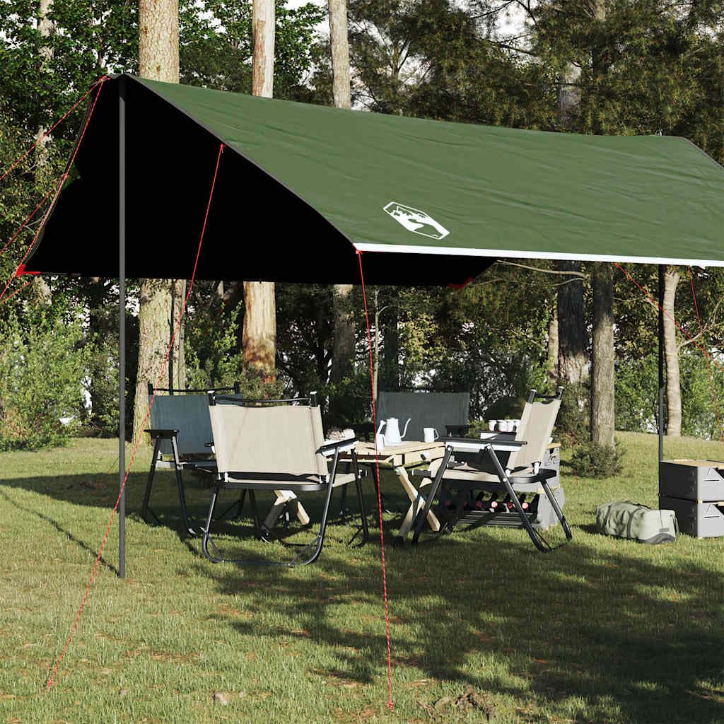 Tarp - Telone da campeggio impermeabile con rivestimento in poliuretano, occhielli, borsa per il trasporto, tenda leggera per esterni, per trekking, escursioni, festival, campeggio e weekend