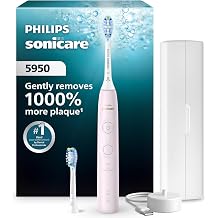 Philips Sonicare 5950 Rechargeable Electric Toothbrush, 2 Brush Heads, Pink 