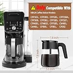 12 Cup Ninja Coffee Pot Replacement for CFP101 CFP201 CFP250A CFP300 CFP301 CFN601 CFP307, Glass Carafe With Brew-Through Lid and Sturdy Handle