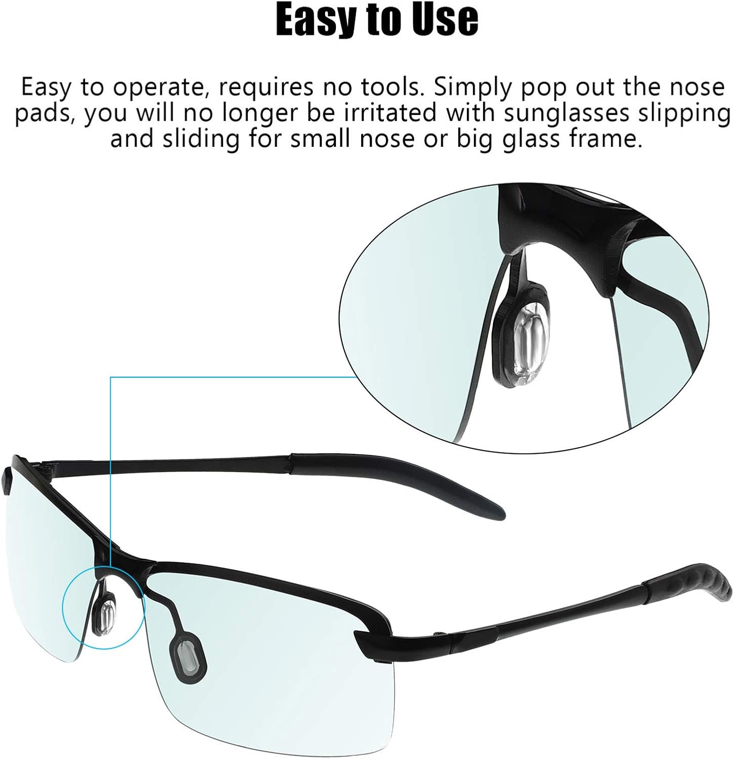 30 Pairs Eyeglass Nose Pads Silicone Nose Pad Replacement for Sunglasses Glasses Frame, Anti Slip Nose Pads Soft Transparent Nose Cushion, 0.45 x 0.27 x 0.07 Inch (Transparent)