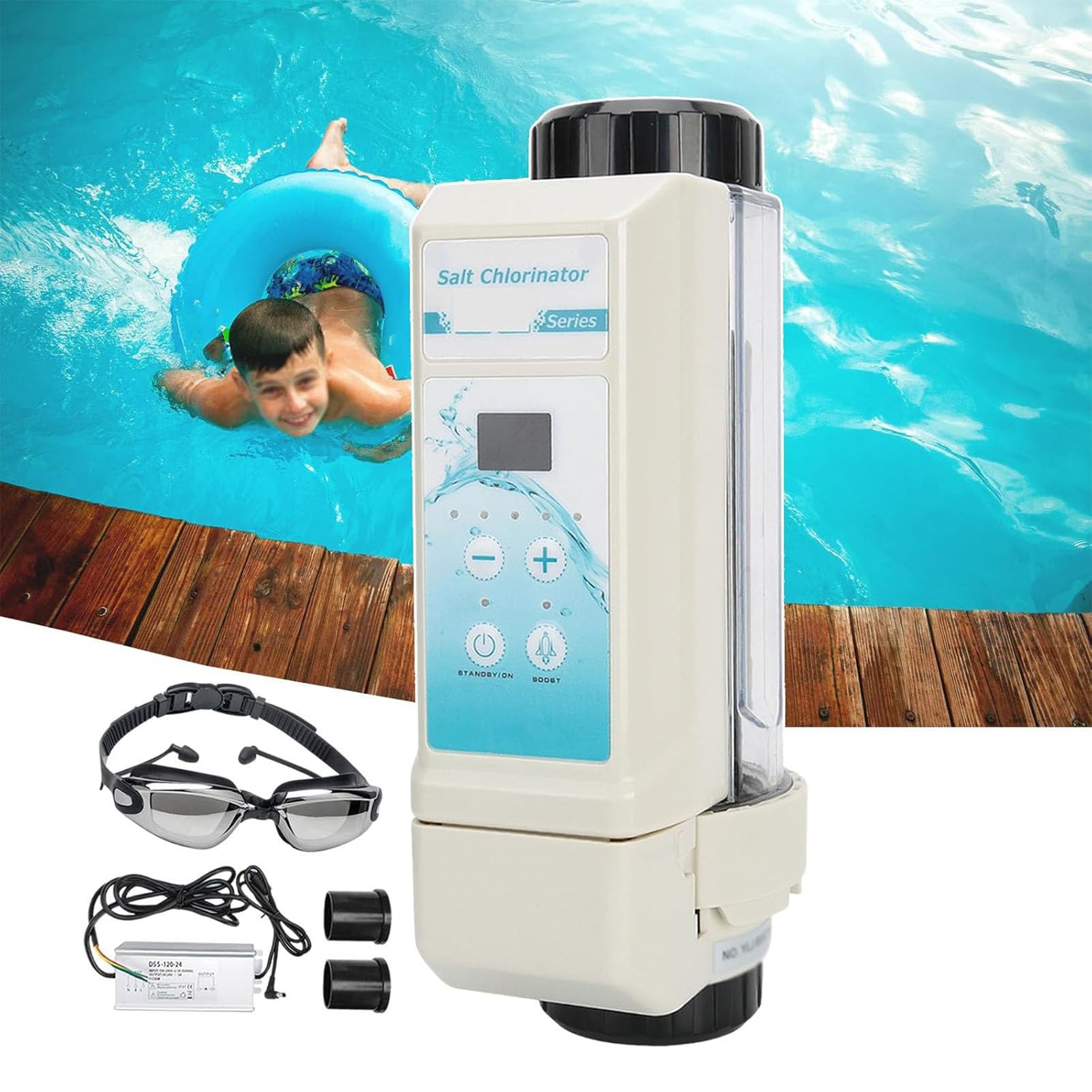 Clorador De Agua Salada, Electrolizador Herramienta De Tratamiento De Agua, OperacióN Simple, para Piscina - Clorinador Universal. EC16