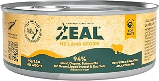 New Zealand Wet Cat Food – High Protein, Grain-Free with Superfoods (Lamb, 3.17oz Can, 24-Pack)