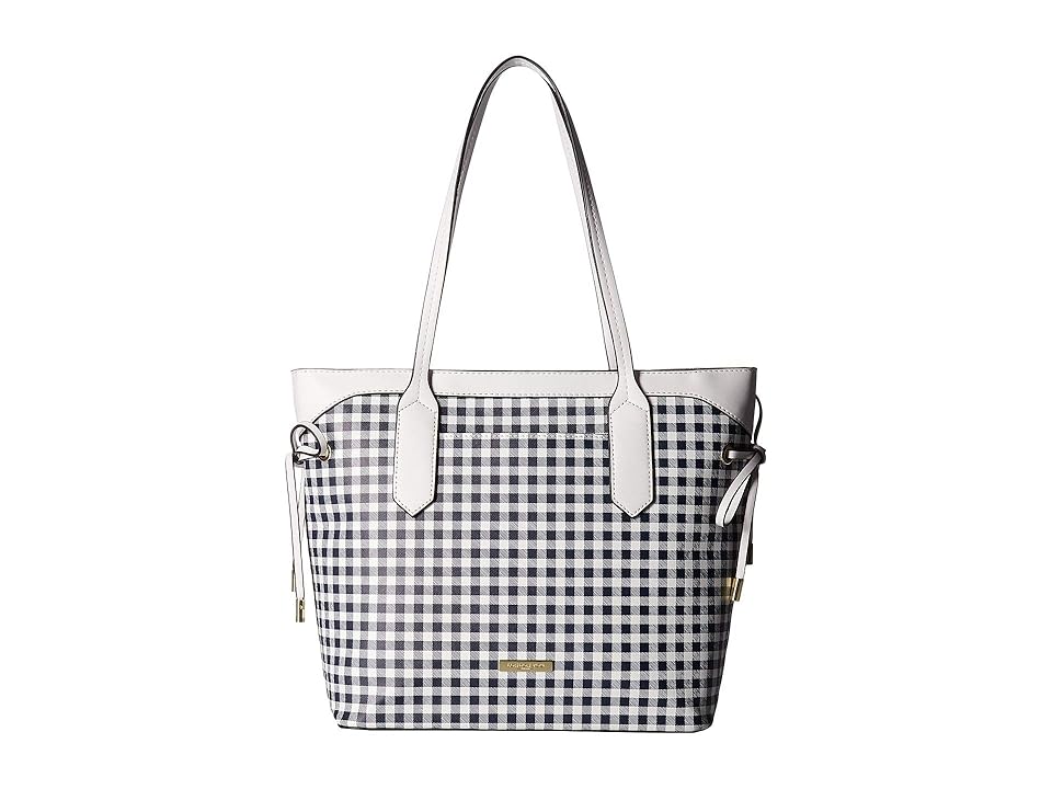 

London Fog Middleton Shopper (Gingham/White) Handbags, Gray