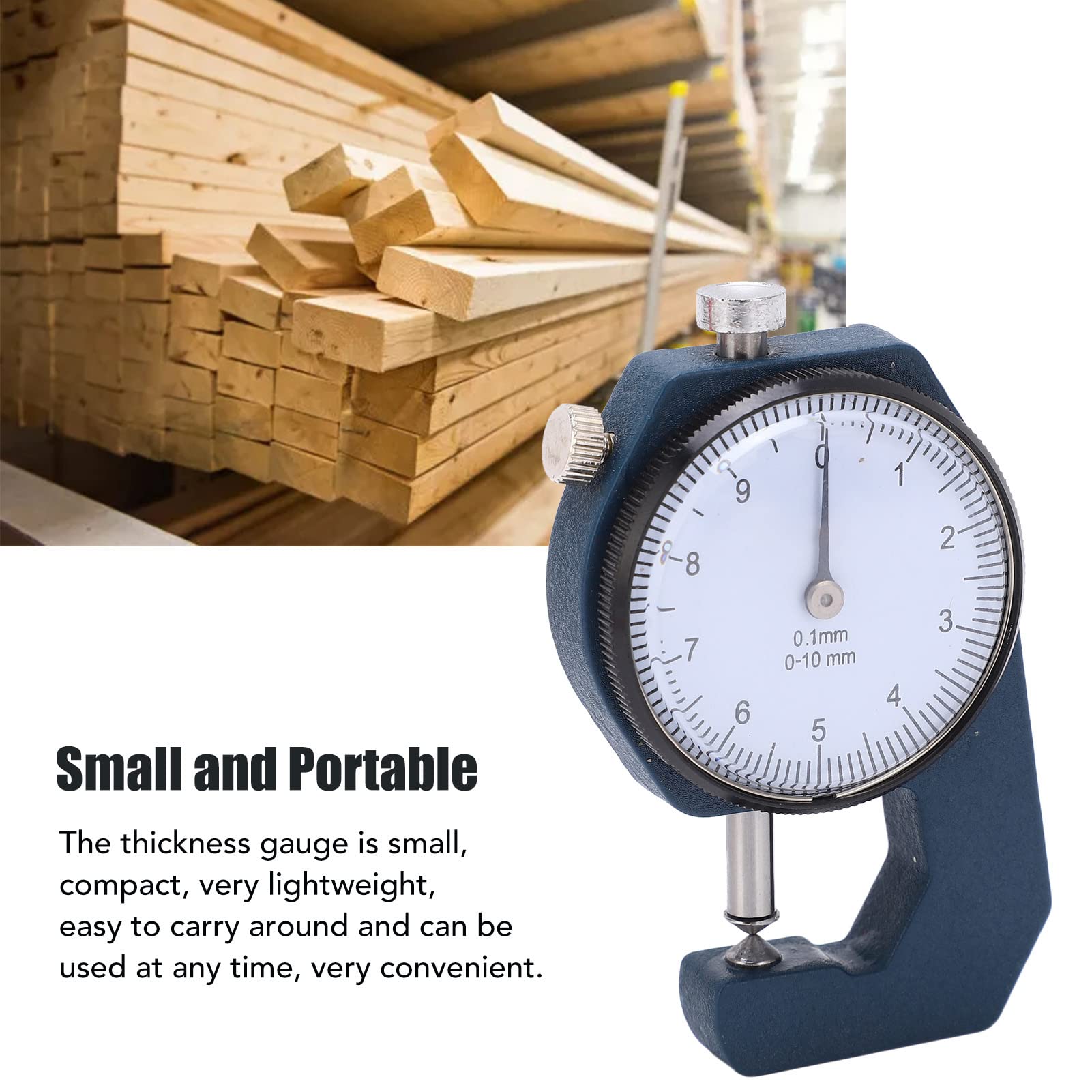 Spessimetro Per Tessuti 0-10 Mm - In Alluminio, Alta Precisione, Testa Piatta - Foto 4