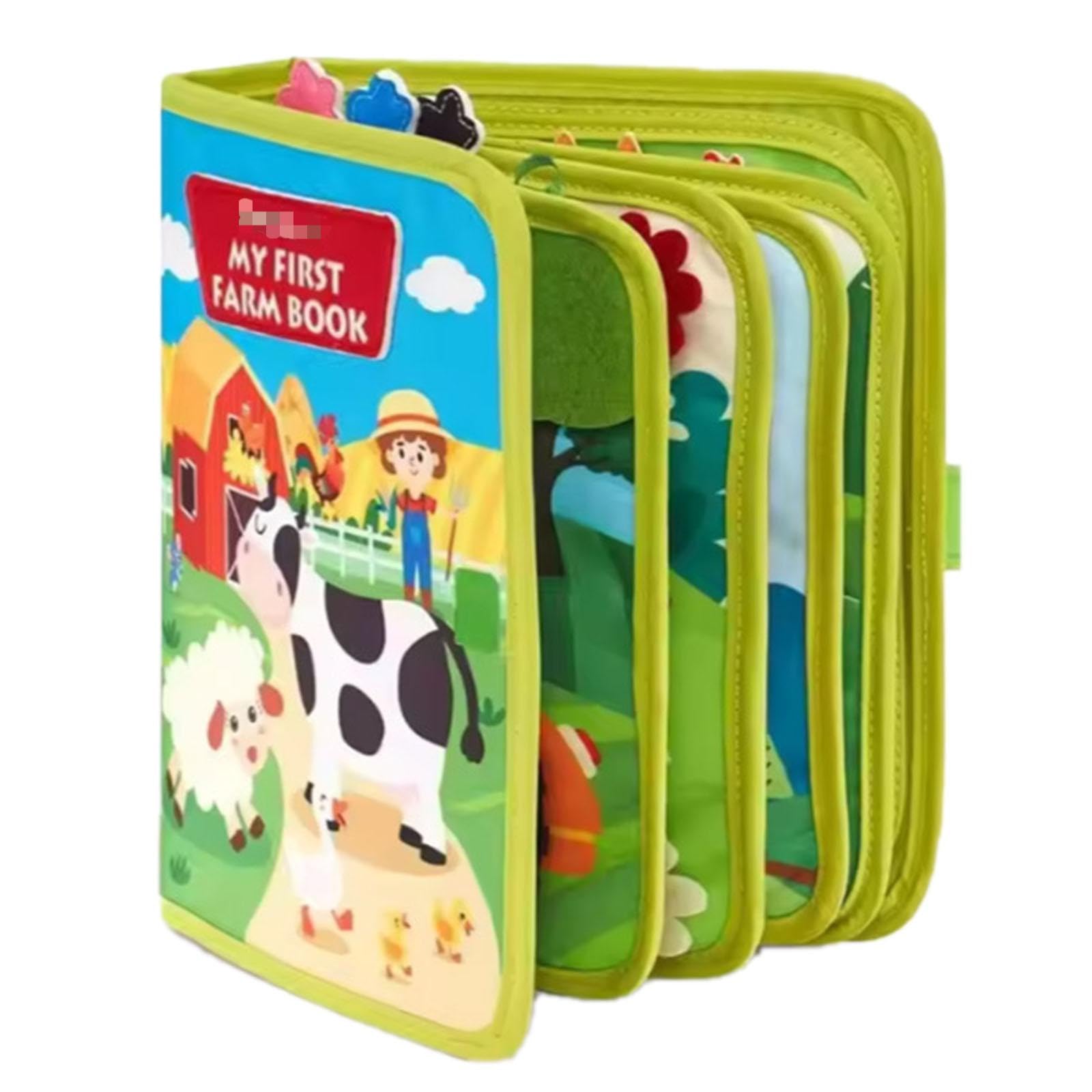 Tibatoes Montessori Busy Board Tibatoes Montessori Play Board Busy Book For Long Car Rides And Summer Trips Boys Present Birthday Gpresent Halloween Present Christmas Mqs902 (Green, 24cm)