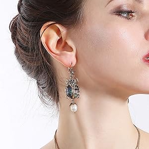 Amazon.com: Vintage Beetle Bug Scarab Drop Dangle Earrings