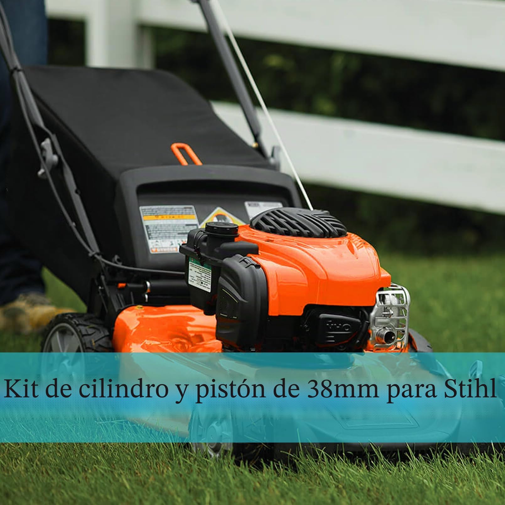 38mm Pistón de Cilindro para Stihl FS160 FS180 FS220 FS280 FS290 con Tambor de Embrague de Carburador pieza de Repuesto 4119 020 1204