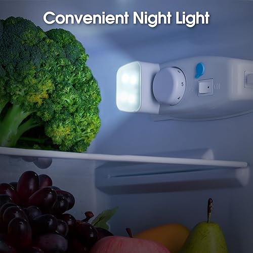 Miniatura 6 de Refrigerador de 4.0 pies cúbicos con congelador inferior y cajón, refrigerador de 2 puertas con 7 ajustes de temperatura ajustables para dormitorio,