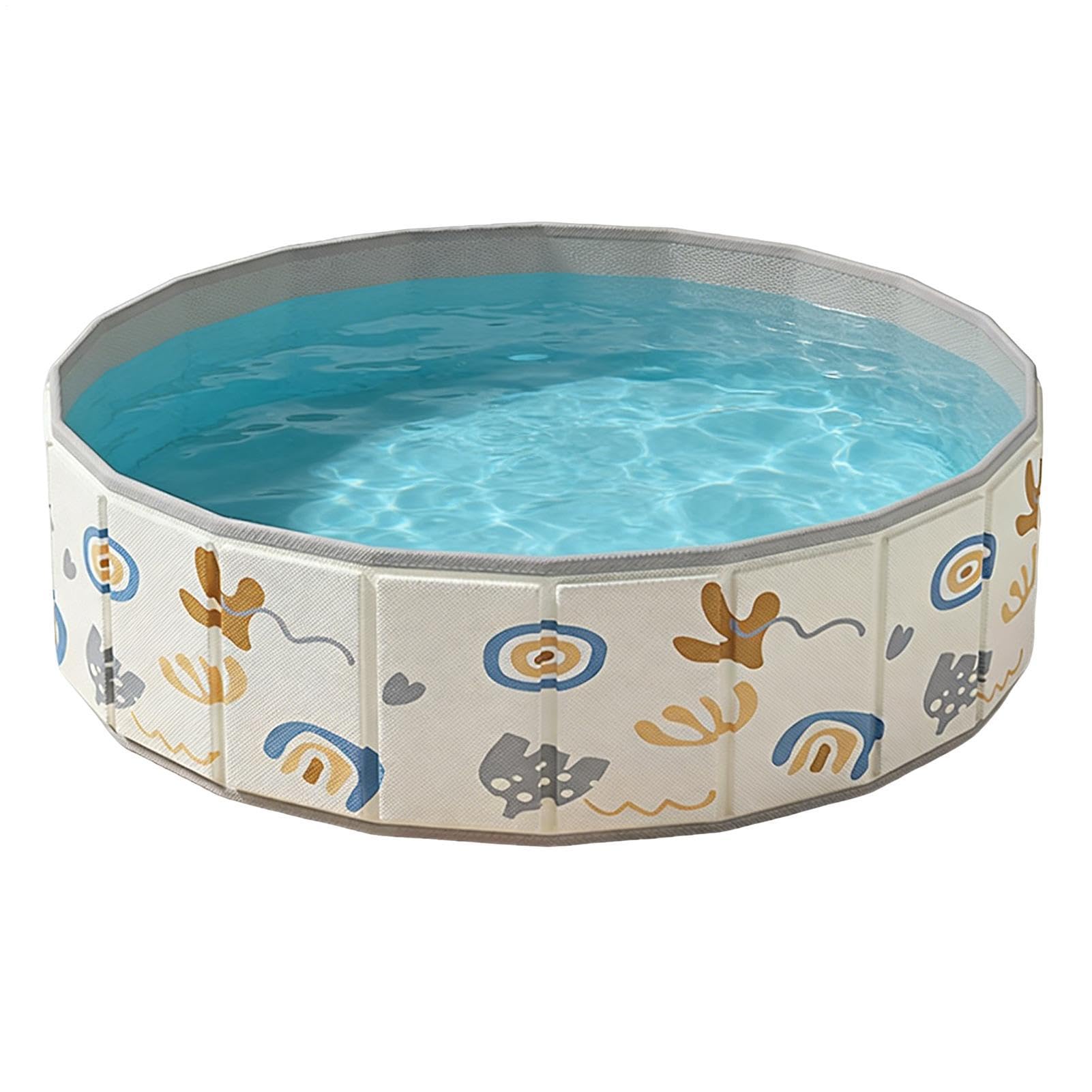 Bassin rond pliable pour laver facilement les animaux sans gonflage