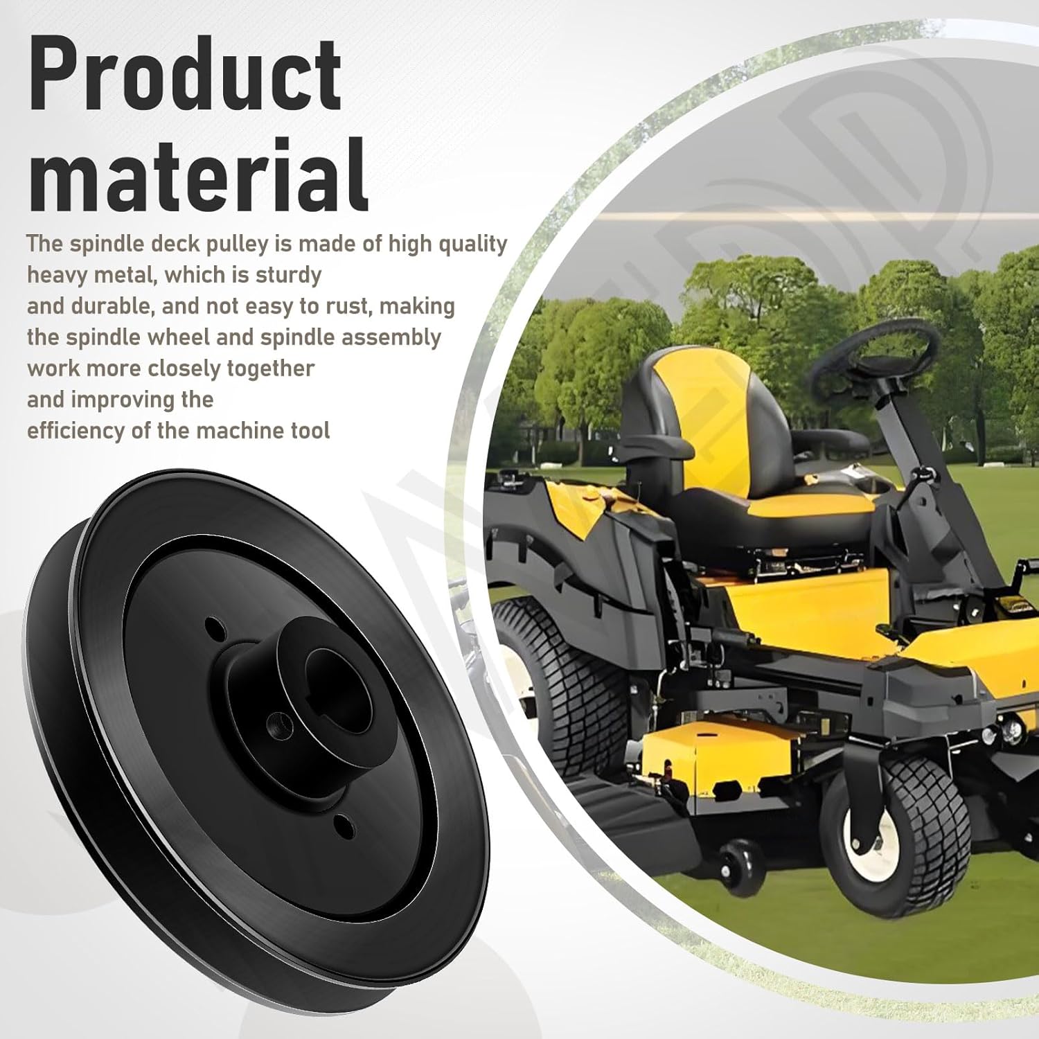 2 Pack 033-6004-00 Deck Spindle Pulley 6-1/4" Compatible with Bad Boy 60" Decks ZT, Pup, Outlaw, Outlaw Extreme, for 60" Decks Mower & More Lawn Mower