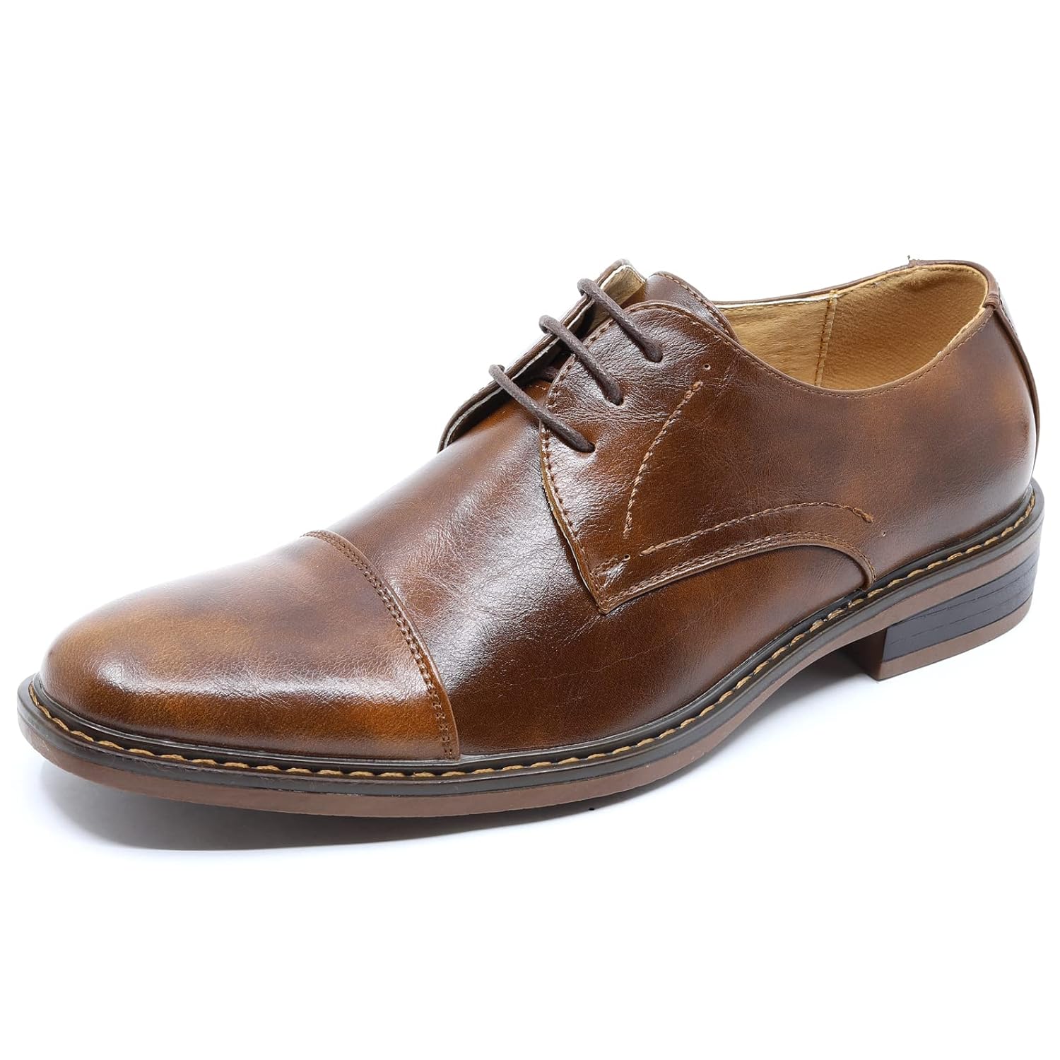 Metrocharm MC114 Mens Lace Up Cap Toe Classic Dress Shoe