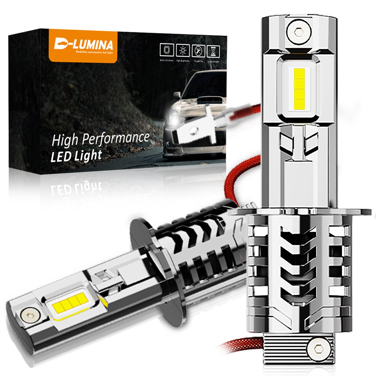 Lampadine LED H3 Canbus - 100W 10000LM, Per Auto - Foto 4