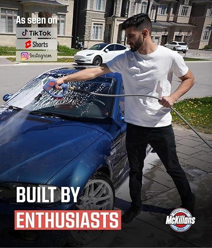 Miniatura 3 de McKillans Pistola giratoria PRO + cañón de espuma (mes ancho), pistola de lavado a presión corta con giratorio, mango de alta presión, dispensador