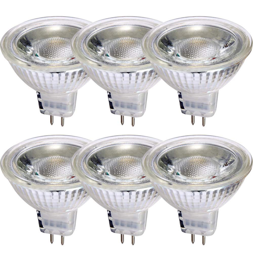NCC-Licht 6 x LED MR16 Premium Glas Reflektor GU5,3 12V 5W 350lm warmweiß 2700K 38°
