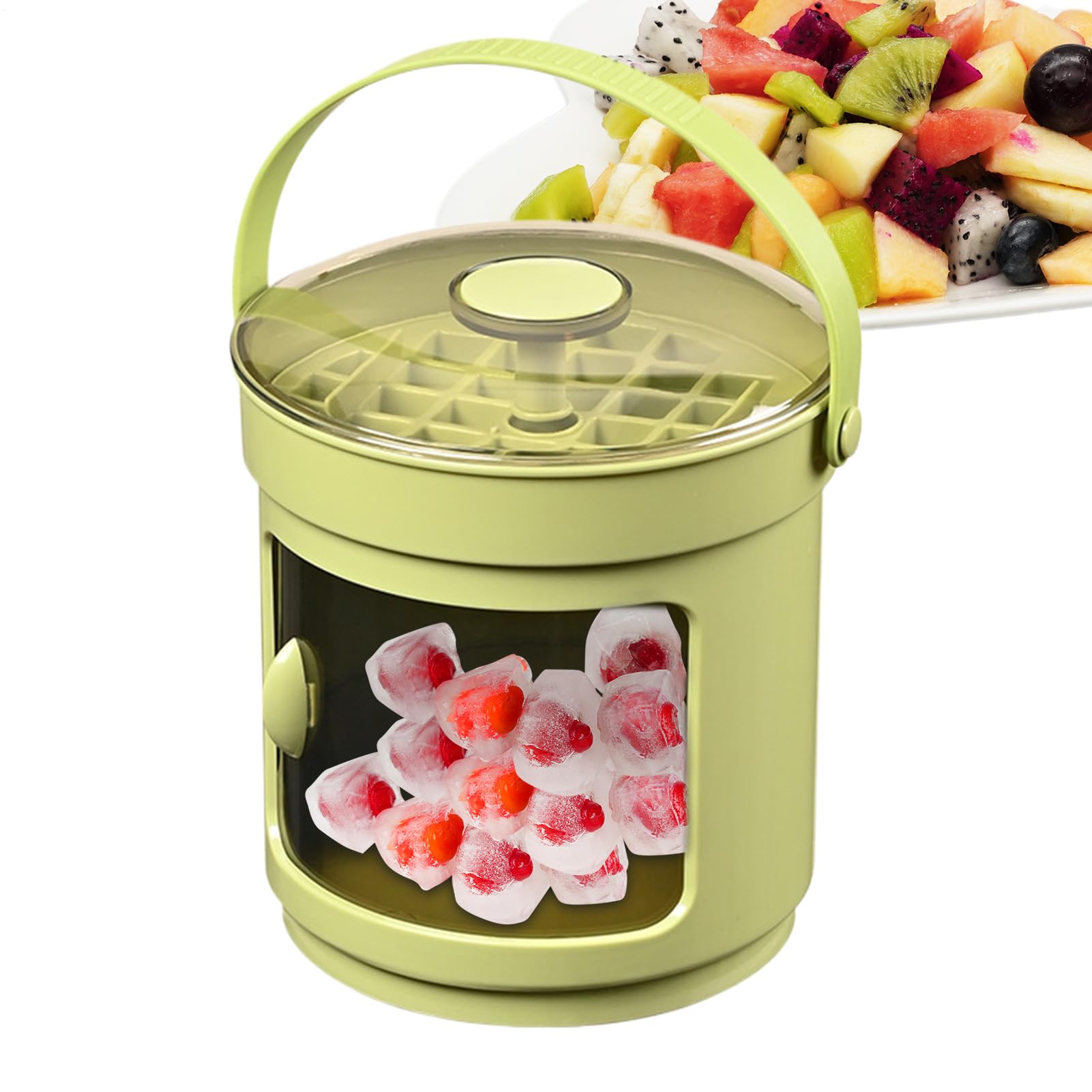 Seau de rangement rotatif et bac à glace 36 grilles pour whisky et cocktails