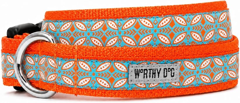 THE WORTHY DOG Fun Icon Print, Adjustable Dog Collar, Small Dogs, Stamp