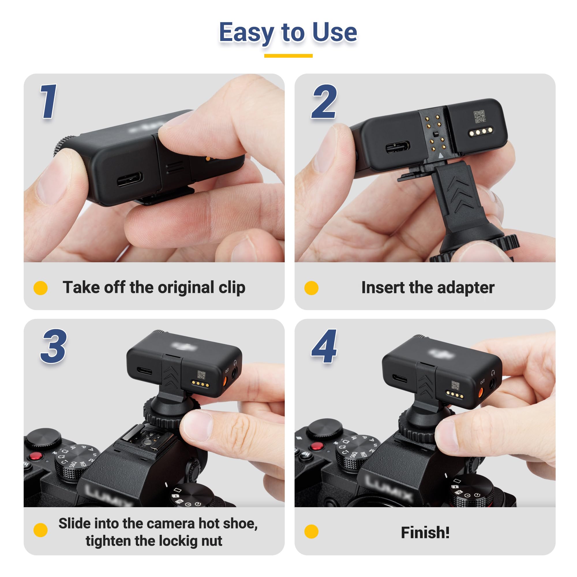 Amazon.com : JJC Cold Shoe Mount Adapter for DJI Mic 2 with 1/4