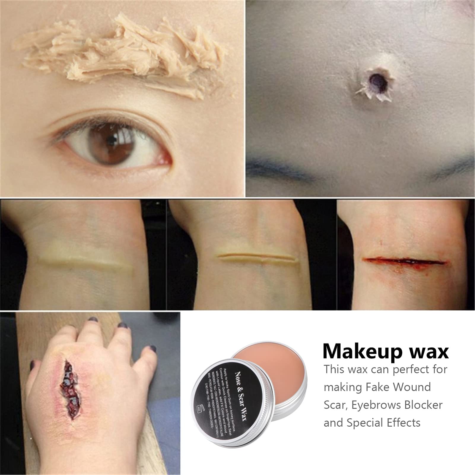 BESPORTBLE Crema De Maquillaje para Dedos Rotos con Cera para Heridas Falsas Herramienta De Maquillaje De Halloween y Disfraces De Halloween