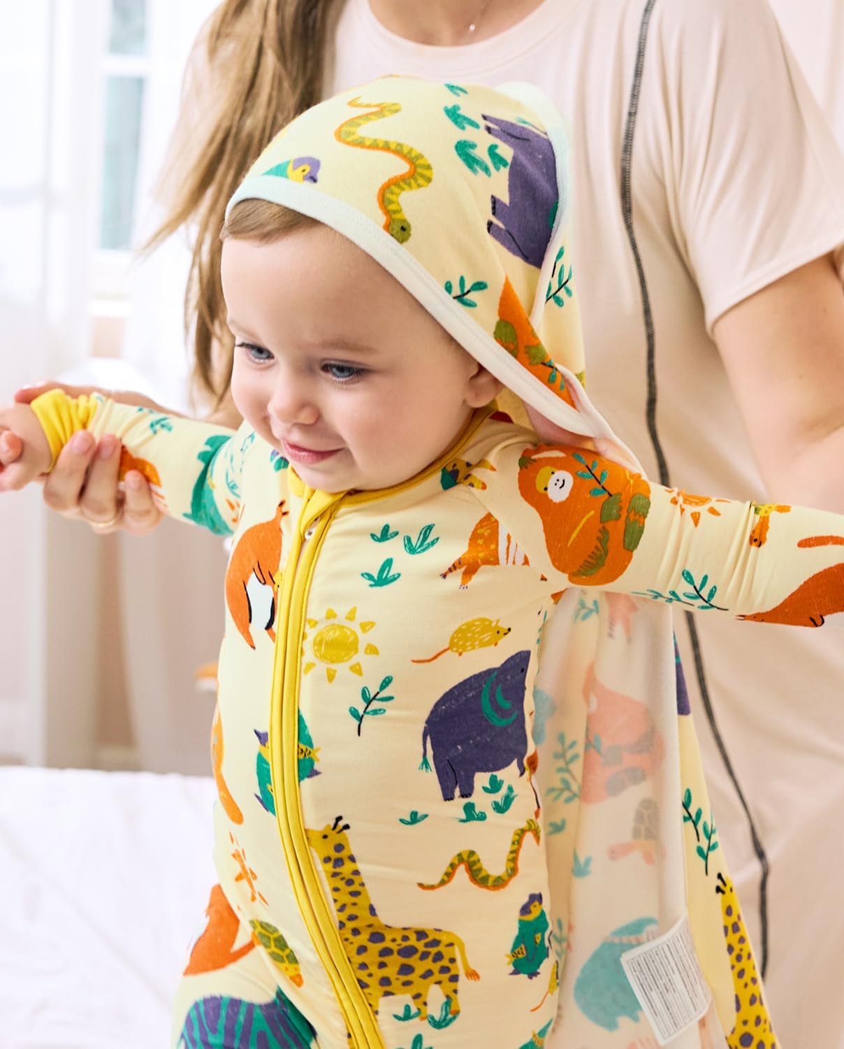 Bamboo Viscose Baby Convertible Footie Pajama, Zipper Pajamas for Baby Boys & Girls, Sleep & Play Footed - Image 4