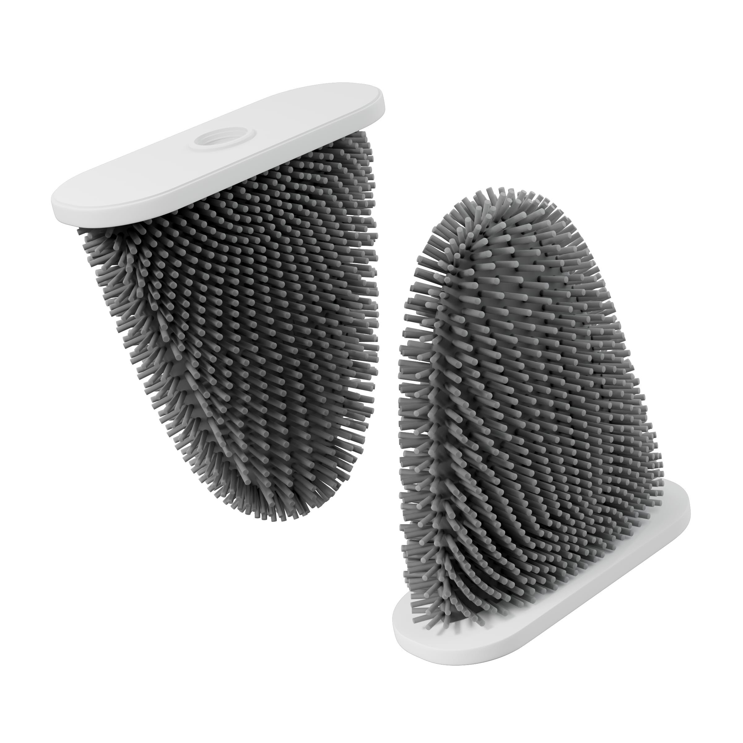 SAVEGA – Klobürste aus Silikon – Toilettenbürste für die Wandmontage – WC Bürste ohne Bohren - Klobürstenhalter - Toilet Brush - WC Bürstengarnitur – Toilettenbürstenhalter (Ersatz Weiß)