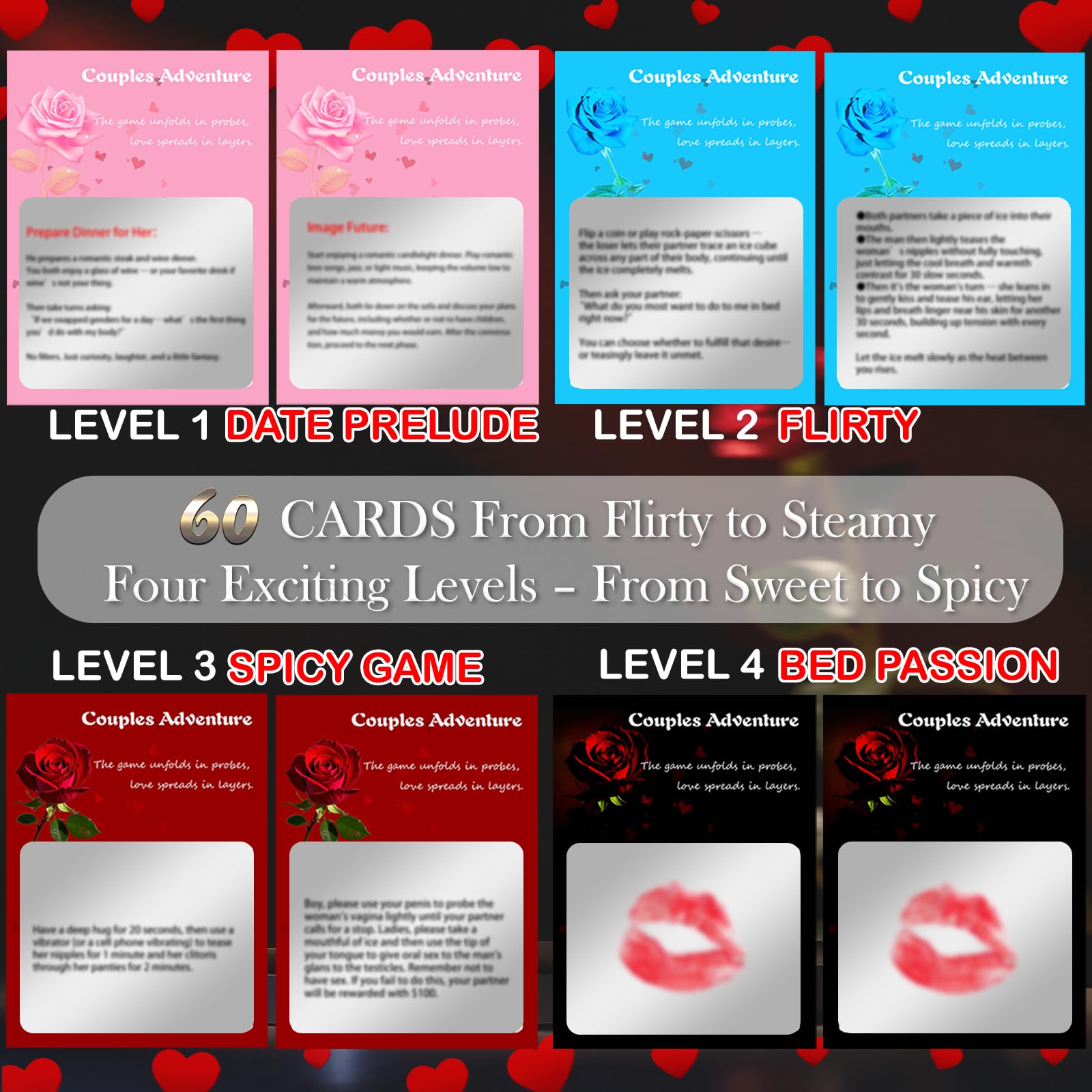 Naughty Scratch Off Date Night Ideas Juegos de parejas para adultos, 60 juegos de cartas de pasión para adultos, tarjetas románticas de regalo de San Valentín para parejas, juegos de dormitorio