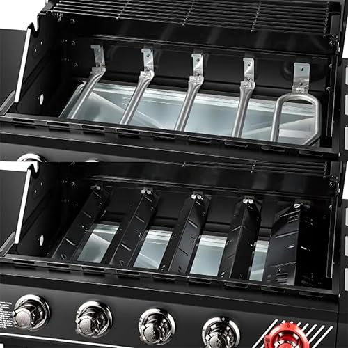 Miniatura 2 de DGH474CRP tienda de calor 5 quemadores parrilla piezas de repuesto para Dyna Glo Grill Heat Shield 70-02-411 70-02-412 Dynaglo Burner Tube DGH485CRP