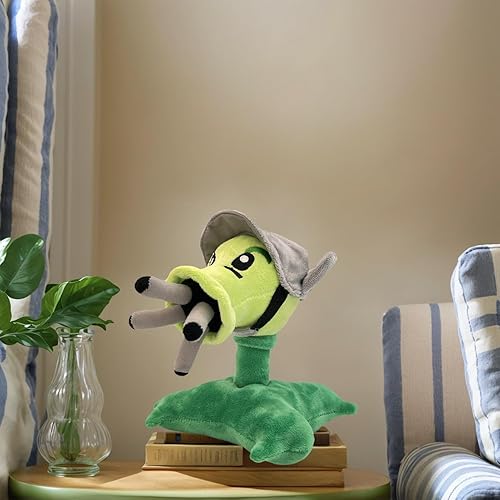 Miniatura 7 de Dyharnsty Plants vs Zombies - Juguetes de peluche Gatling Pea Plant Soft Figure Dolls, Plants vs Zombies Toys Gatling Pea Shooter PVZ Plush 1 2 Set