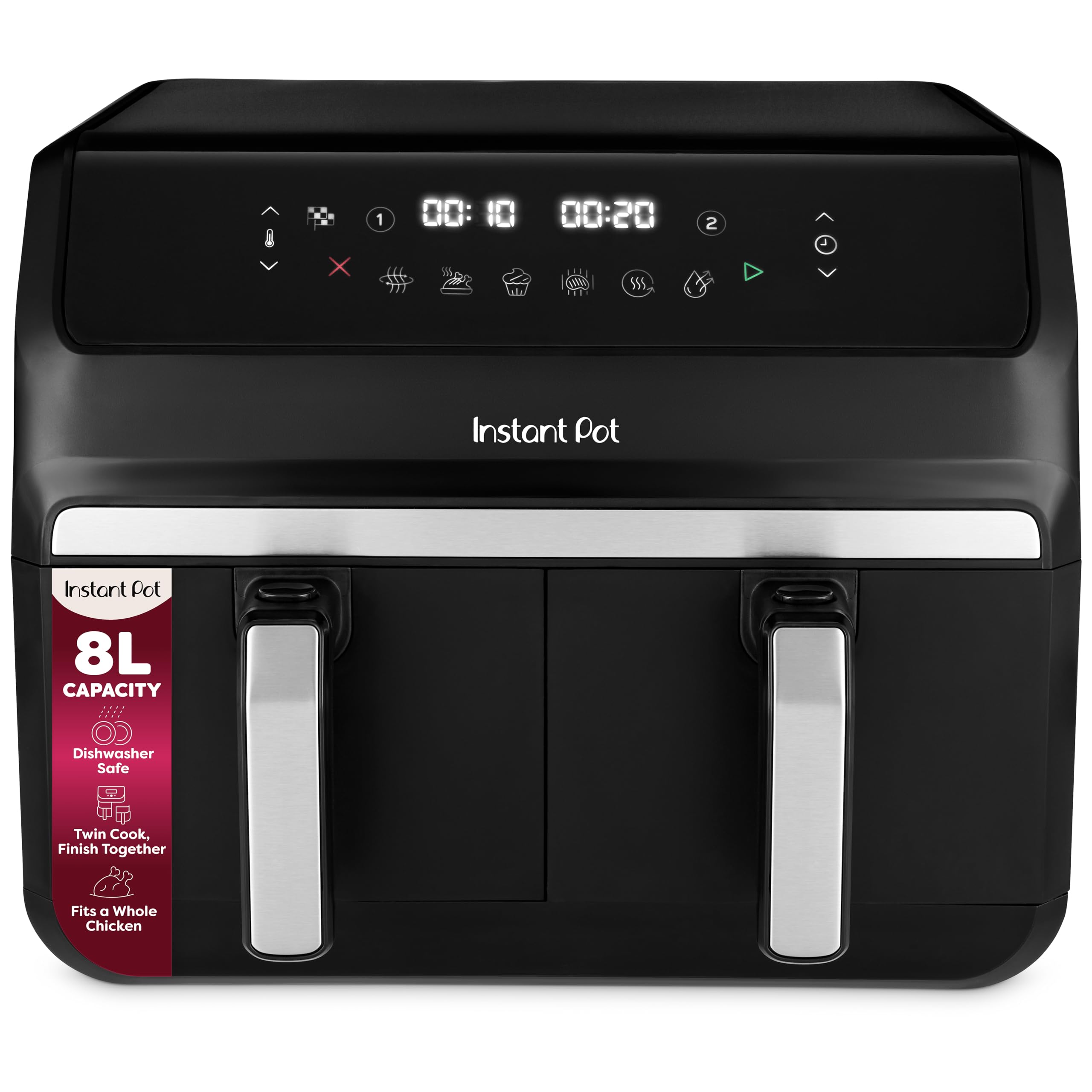 Instant Pot Vortex Dual Basket Air Fryer - Black, Black