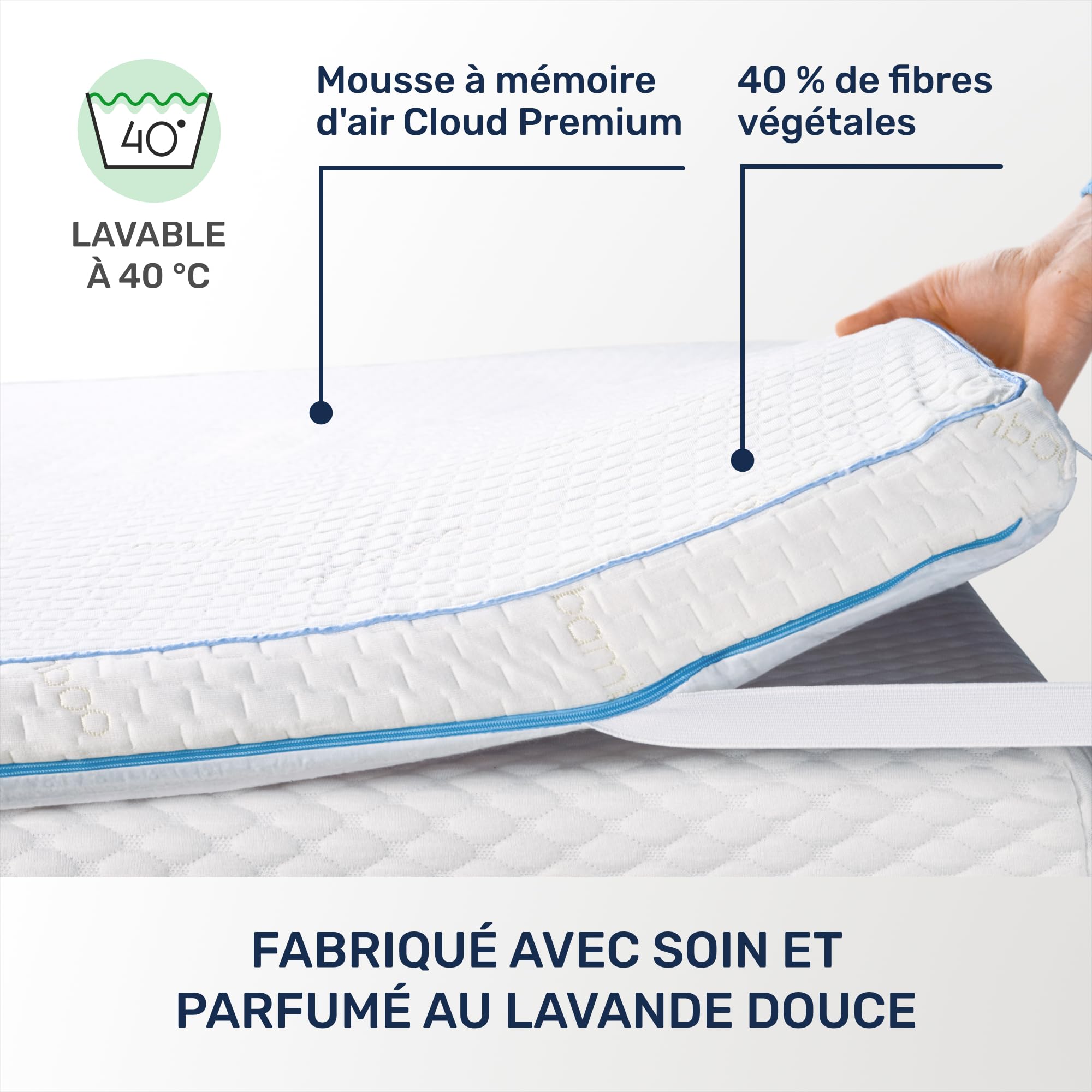 Dailydream Surmatelas 90x190 cm, Mousse à mémoire de Forme, 5 cm