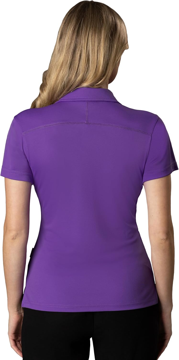 Glacier Women's Active Cooling Polo Shirt Ice‑Cool Tech Fabric Drops Temp 3°C Breathable Quick‑Dry Flatlock Seams