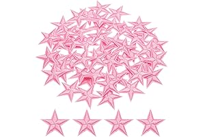 MECCANIXITY 50-Pack Pink Star Patches