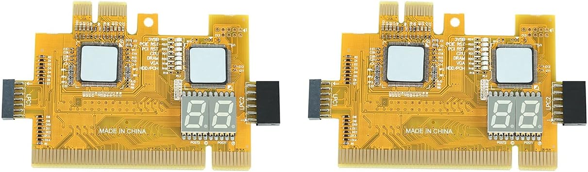 2X Detect Tool PCI-E LPC Multi Use Diagnostic Card Laptop Desktop Test Post LED Indicator PC Motherboard Debug Analyzer