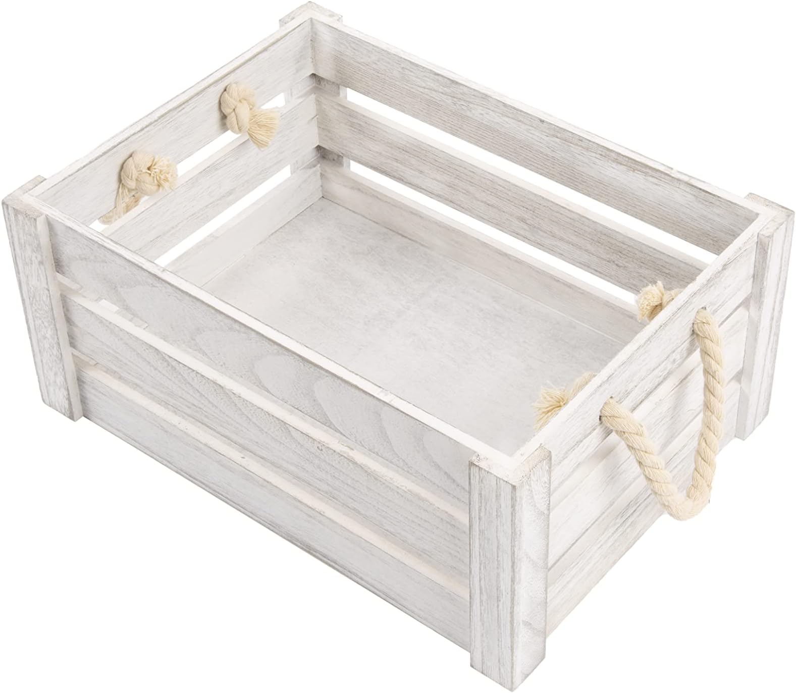 Wickerfield Wooden Crates With Cutout Handles Storage Box Wooden Tray