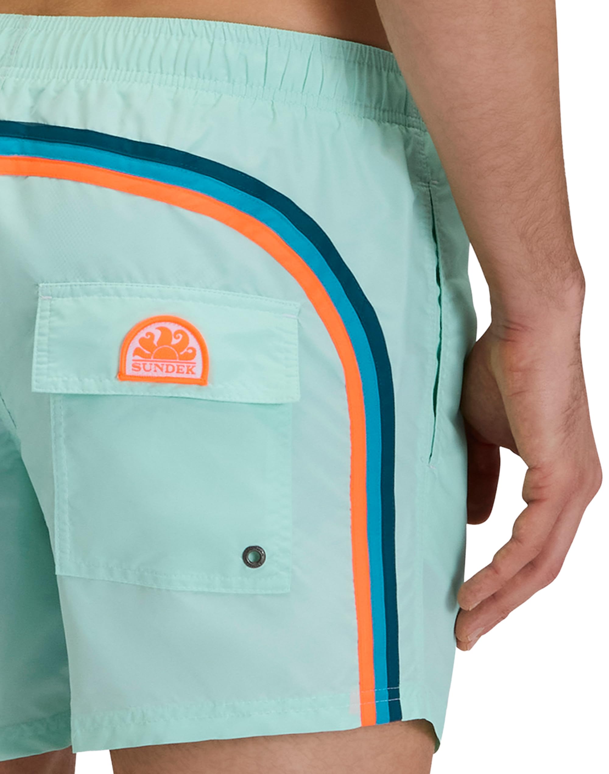 SUNDEK Uomo M504Bdta100 Elastic Waist 14'' Boardshort Col.Corallo Turbo 01