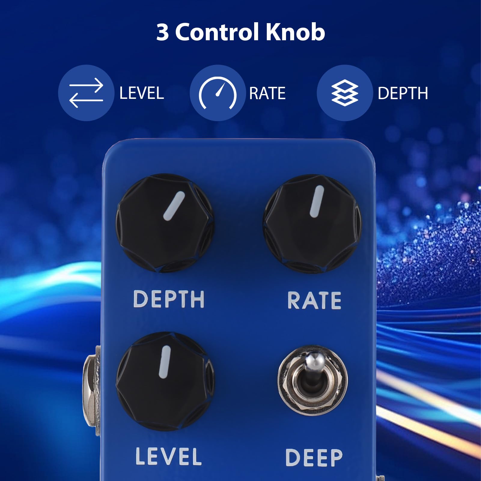 Zory Guitar Analog Chorus Effetti Pedal Autentico Tone vintage Versatile Controlli versi in alluminio in alluminio blu 9.5x4.2x3cm per chitarristi elettrici
