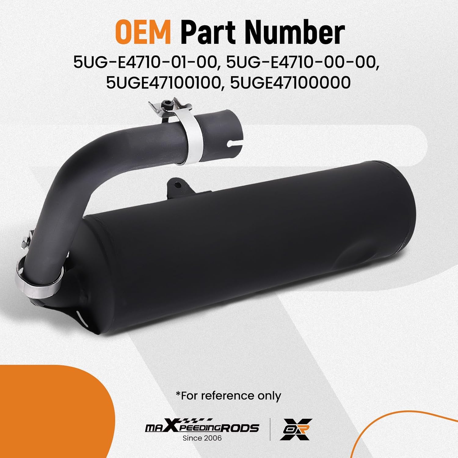 maXpeedingrods Muffler 5UG-E4710-01-00 for Yamaha Rhino 660 YXR660FA 2004-2007, 5UG-E4710-00-00