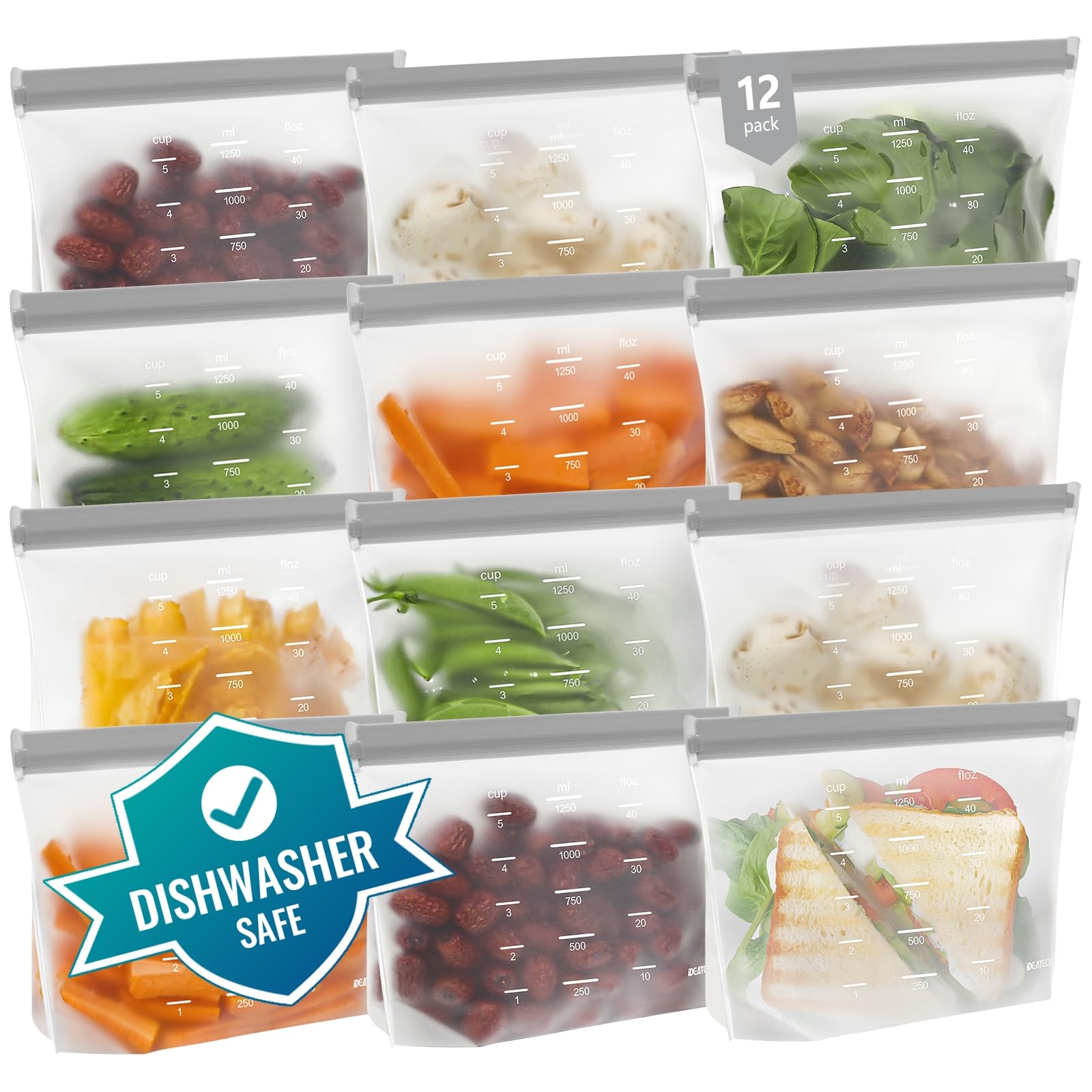 Bolsas reutilizables aptas para lavavajillas que evitan derrames de comida