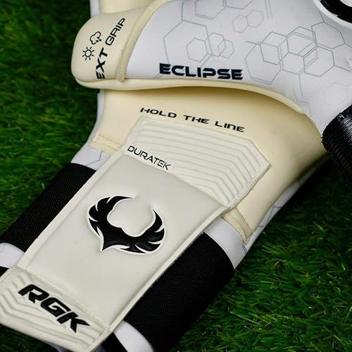 Miniatura 5 de Renegade GK Eclipse - Guantes profesionales de portero de fútbol (tallas 6-12, nivel 5) para dedos y agarre de contacto EXT de 0.04 pulgadas + 0.118