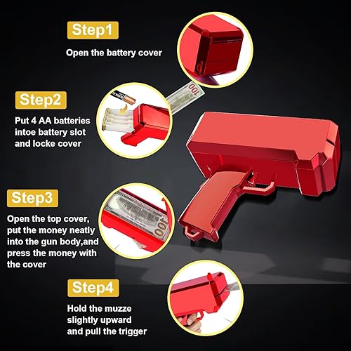 Miniatura 3 de Make it RainGusil Gold Gun for Movies That Look Real,Handheld Spary Gun for Game Movies Party Supplies