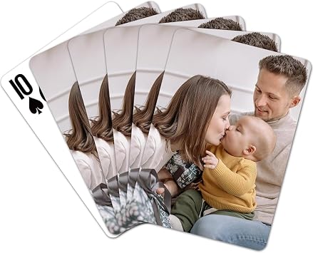 Custom Photo Playing Cards, Personalized Card Deck with Photos for Parties, Wedding, Gift Back