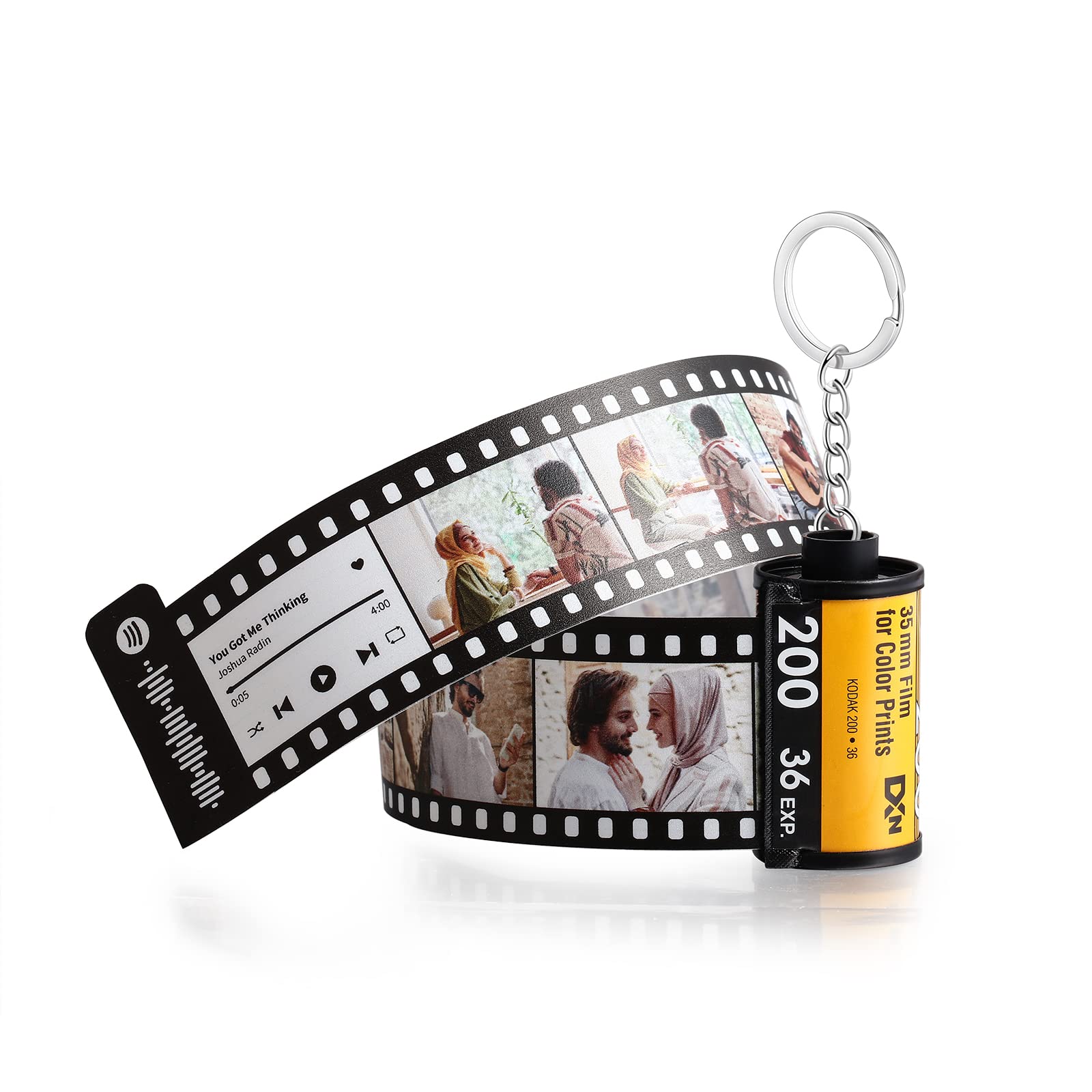 Jewelstruck Portachiavi personalizzati per foto in rotolo di pellicola fotografica personalizzata regali per fidanzato coppia migliore