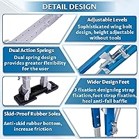 Vista 4 de Zancos para paneles de yeso de 24 a 40 pulgadas, altura ajustable, herramienta de pintura de aluminio con rodilleras, protección ideal para pintar
