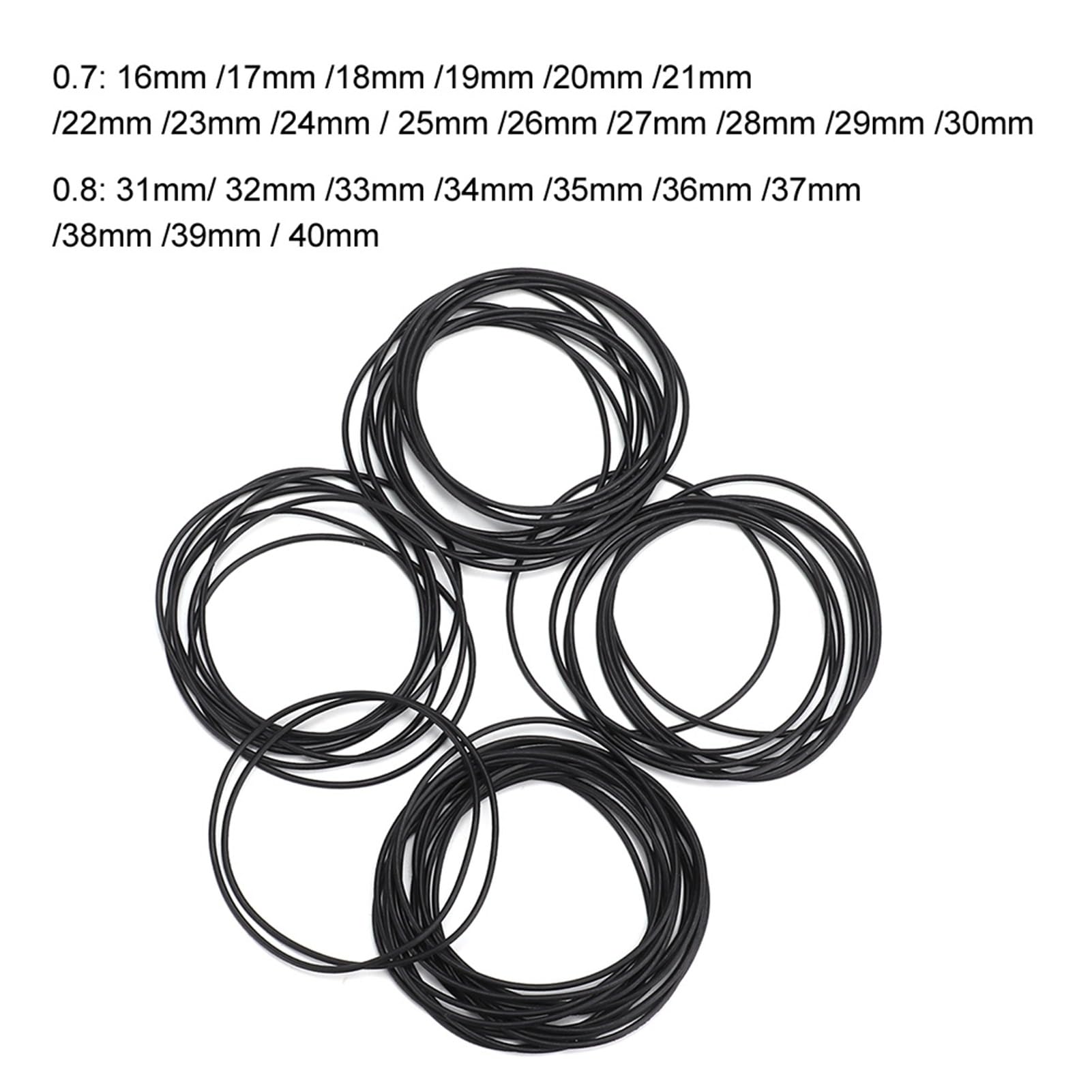 Kit De 500 Joints Toriques Pour Montre - 10 Tailles (1.4mm à 3.6mm) - Réparation Étanchéité Couronne - Caoutchouc Silicone