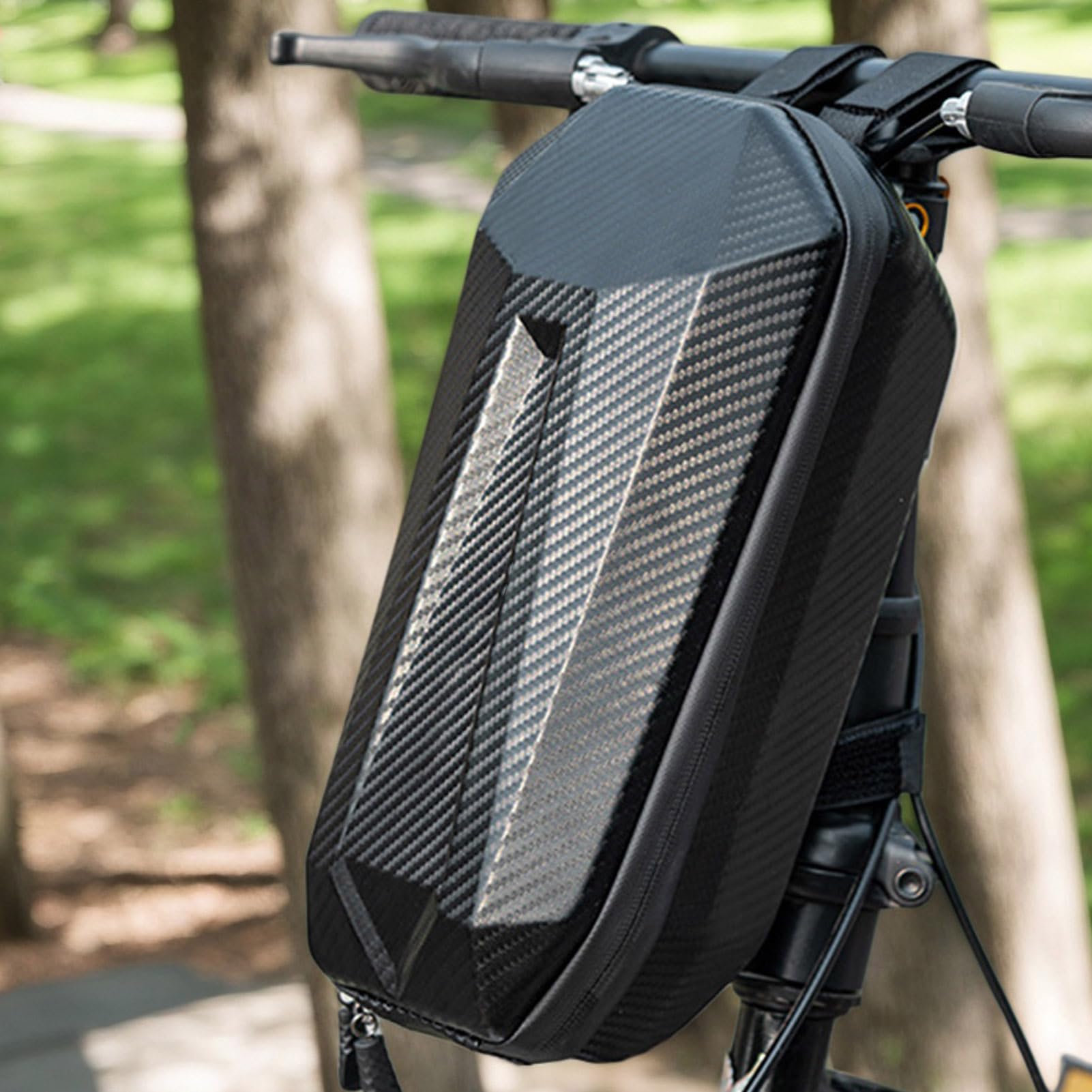 Generico Zaino Bici Capacità 4 Litri 13x31cm Borsa Frontale Rigida Antipioggia borsa manubrio scooter elettrico impermeabile Per E-Bike Ciclismo Trekking e Viaggi Per Lavoro Sport Libero